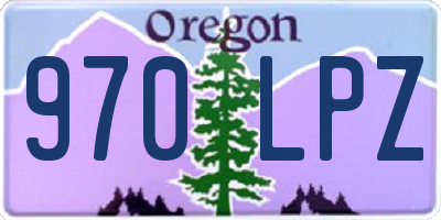 OR license plate 970LPZ