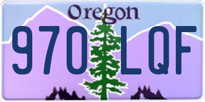 OR license plate 970LQF