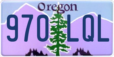 OR license plate 970LQL