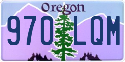 OR license plate 970LQM