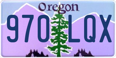 OR license plate 970LQX