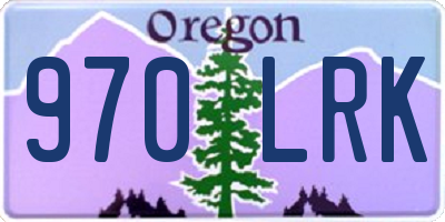 OR license plate 970LRK