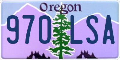 OR license plate 970LSA