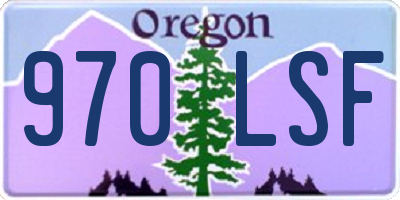 OR license plate 970LSF