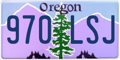 OR license plate 970LSJ