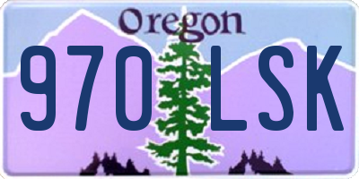 OR license plate 970LSK