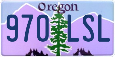 OR license plate 970LSL