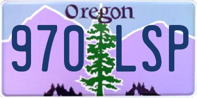 OR license plate 970LSP