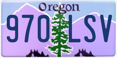 OR license plate 970LSV