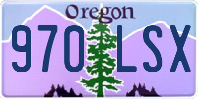 OR license plate 970LSX