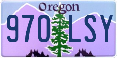 OR license plate 970LSY