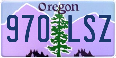 OR license plate 970LSZ