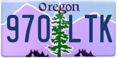 OR license plate 970LTK