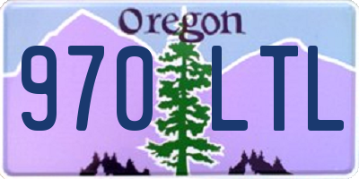 OR license plate 970LTL