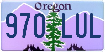 OR license plate 970LUL