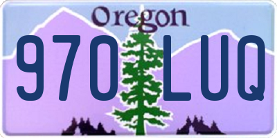 OR license plate 970LUQ