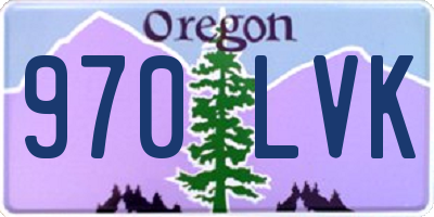 OR license plate 970LVK