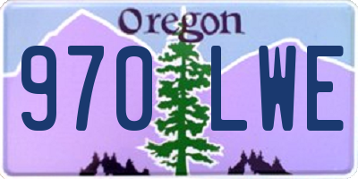 OR license plate 970LWE