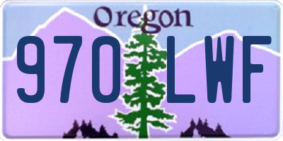 OR license plate 970LWF