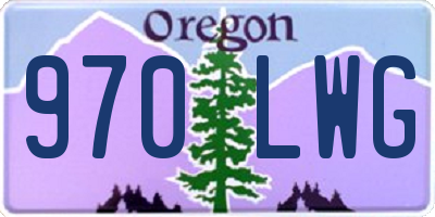 OR license plate 970LWG