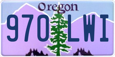 OR license plate 970LWI