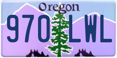 OR license plate 970LWL
