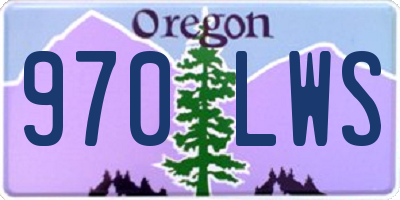 OR license plate 970LWS