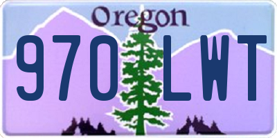OR license plate 970LWT