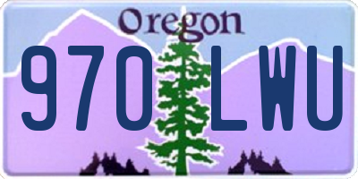 OR license plate 970LWU