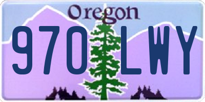 OR license plate 970LWY