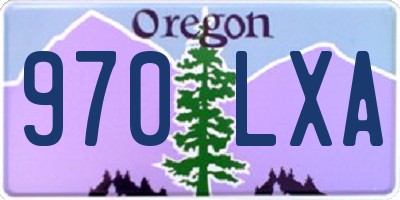 OR license plate 970LXA