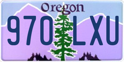 OR license plate 970LXU