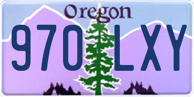 OR license plate 970LXY