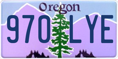 OR license plate 970LYE