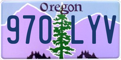 OR license plate 970LYV
