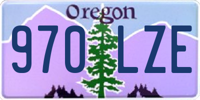 OR license plate 970LZE