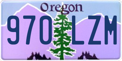 OR license plate 970LZM
