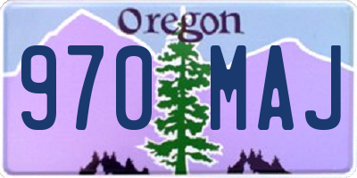 OR license plate 970MAJ