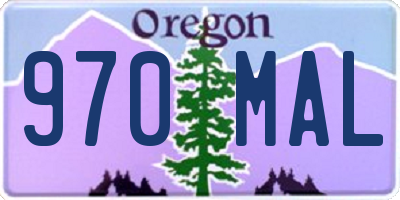 OR license plate 970MAL