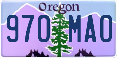 OR license plate 970MAO