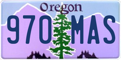 OR license plate 970MAS