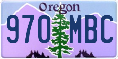 OR license plate 970MBC