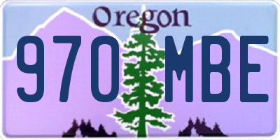 OR license plate 970MBE