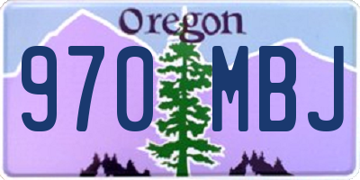 OR license plate 970MBJ