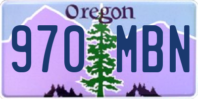 OR license plate 970MBN