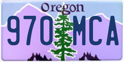 OR license plate 970MCA