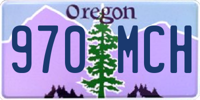 OR license plate 970MCH