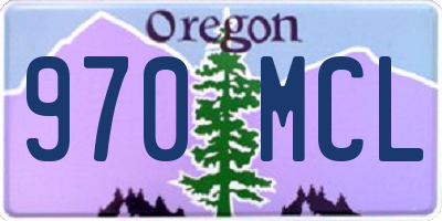 OR license plate 970MCL