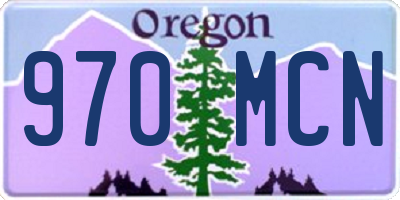 OR license plate 970MCN
