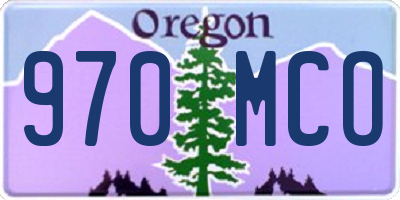 OR license plate 970MCO